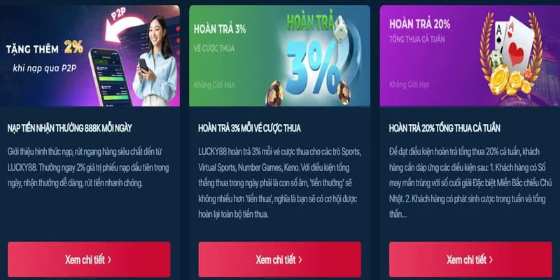 Hoàn trả cược thể thao và casino big79